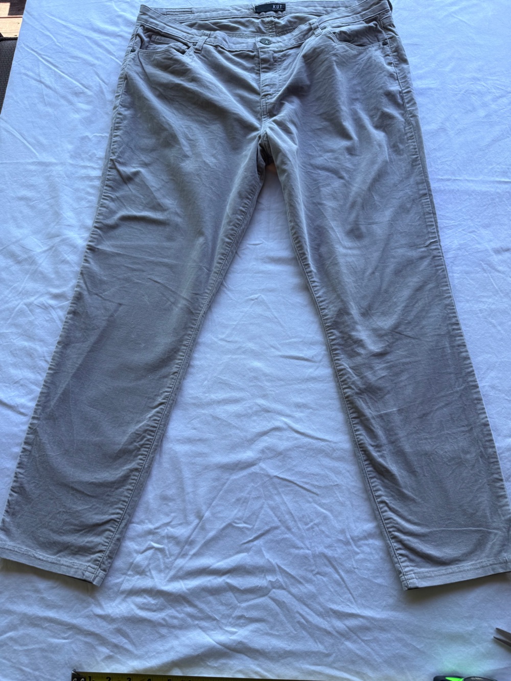 Kut From The Kloth Donna Ankle Skinny Pants Womens 16 TaupeGray Stretch Mid Rise